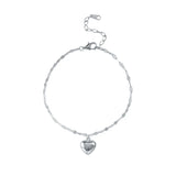 TrustDavis 925 Silver Love Girlfriends Gift Chain Bracelet For Women
