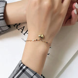 TrustDavis 925 Silver Love Girlfriends Gift Chain Bracelet For Women