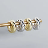 TrustDavis 925 Silver Smooth Hoop Earring Women Wedding Fine Jewelry