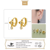 TrustDavis 925 Silver Eye CZ Hoop Earring For Women