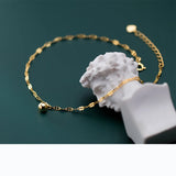 TrustDavis 925 Silver Beads Chain Anklets For Women DA1154