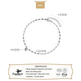 TrustDavis 925 Silver Beads Chain Anklets For Women DA1154
