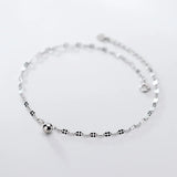 TrustDavis 925 Silver Beads Chain Anklets For Women DA1154