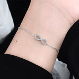 TrustDavis 925 Silver CZ Bracelet Wedding Party Gift