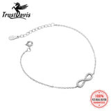 TrustDavis 925 Silver CZ Bracelet Wedding Party Gift