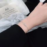 TrustDavis 925 Silver CZ Bracelet Wedding Party Gift