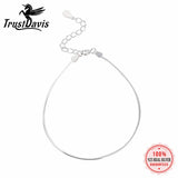 TrustDavis 925 Silver Snake Bone Chain Ins Bracelet YQ197