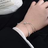 TrustDavis 925 Silver CZ Bracelet For Women Wedding Party Gift