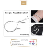 TrustDavis 925 Silver CZ Bracelet For Women Wedding Party Gift