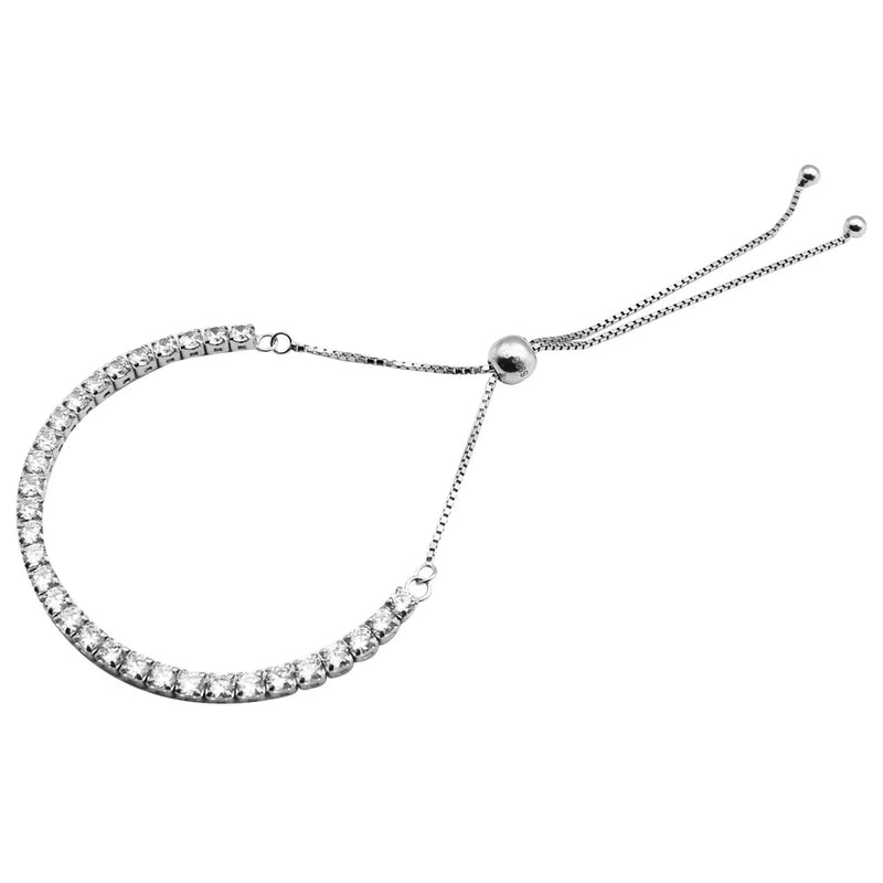 TrustDavis 925 Silver CZ Bracelet For Women Wedding Party Gift