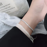 TrustDavis 925 Silver CZ Bracelet For Women Wedding Party Gift