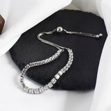 TrustDavis 925 Silver CZ Bracelet For Women Wedding Party Gift