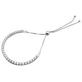 TrustDavis 925 Silver CZ Bracelet For Women Wedding Party Gift