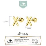 TrustDavis 925 Silver Cross Stud Earrings Birthday Gift Jewelry