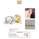 TrustDavis Geometric Infinite CZ Hoop Earring For Women