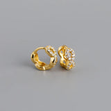 TrustDavis Geometric Infinite CZ Hoop Earring For Women