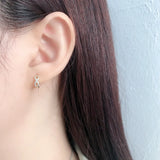 TrustDavis Geometric Infinite CZ Hoop Earring For Women