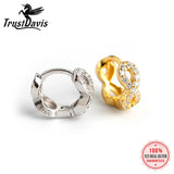 TrustDavis Geometric Infinite CZ Hoop Earring For Women