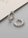 TrustDavis 925 Sterling Silver CZ Hoop Earring Minimalist Geometric Tiny Women