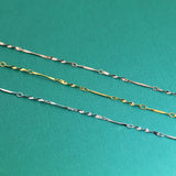 TrustDavis 925 Silver Necklace Ingots Chain 40cm/45cm Collar For W