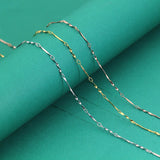 TrustDavis 925 Silver Necklace Ingots Chain 40cm/45cm Collar For W
