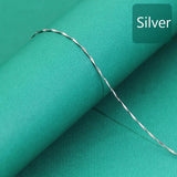 TrustDavis 925 Silver Necklace Ingots Chain 40cm/45cm Collar For W