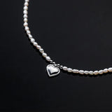TrustDavis Romantic Heart Pendant Necklace For Women S925 Jewelry Gift