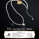 TrustDavis Romantic Heart Pendant Necklace For Women S925 Jewelry Gift