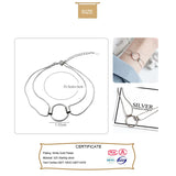 TrustDavis 925 Silver Snake Chain Bracelet For Women Lady