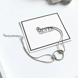 TrustDavis 925 Silver Snake Chain Bracelet For Women Lady
