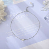 TrustDavis Heart Love Anklets 925 Silver Wedding Jewelry