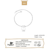 TrustDavis Heart Love Anklets 925 Silver Wedding Jewelry