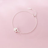 TrustDavis 925 Sterling Silver Love Pig Bracelet For Women