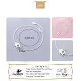 TrustDavis 925 Sterling Silver Love Pig Bracelet For Women