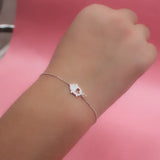 TrustDavis 925 Sterling Silver Love Pig Bracelet For Women