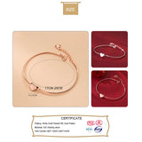TrustDavis 925 Silver Heart Bracelet Wedding Gift DB1314