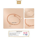 TrustDavis 925 Silver Heart Bracelet Wedding Gift DB1314