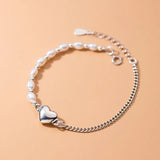 TrustDavis 925 Silver Heart Bracelet Wedding Gift DB1314