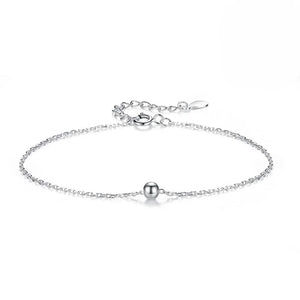 TrustDavis 925 Silver Round Bead Bracelet Wedding Party Jewelry