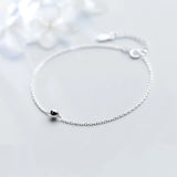 TrustDavis 925 Silver Round Bead Bracelet Wedding Party Jewelry