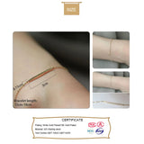 TrustDavis S925 Silver Bracelet English Letters Mini Transfer Fine DB1384