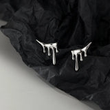 TrustDavis 925 Sterling Silver Water Drop Stud Earrings Wedding Jewelry DA2816