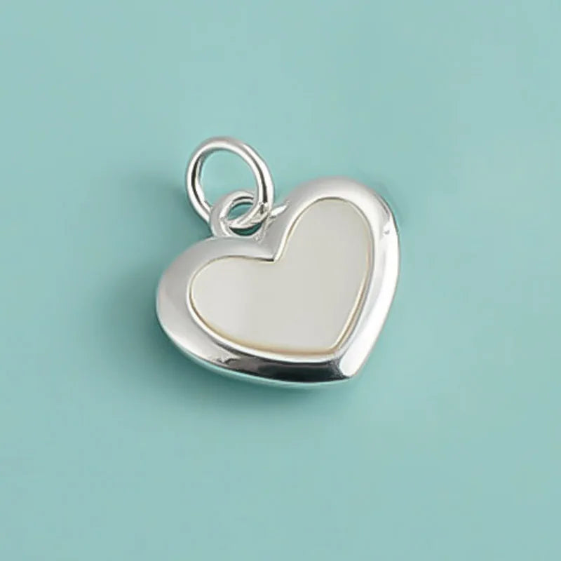 TrustDavis 925 Silver Charm Love Pearls Romantic Pendant DIY Necklace Jewelry
