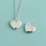 TrustDavis 925 Silver Charm Love Pearls Romantic Pendant DIY Necklace Jewelry