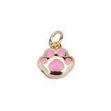 925 Sterling Silver Cat Paws Charm Pendant for DIY Jewelry
