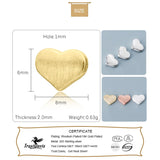 TrustDavis 925 Silver Heart Beads Charms for Bracelet DIY Jewelry DZ491