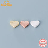 TrustDavis 925 Silver Heart Beads Charms for Bracelet DIY Jewelry DZ491