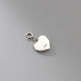 TrustDavis 925 Sterling Silver Sweet Heart Charm Pendant Jewelry
