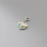 TrustDavis 925 Sterling Silver Sweet Heart Charm Pendant Jewelry