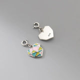 TrustDavis 925 Sterling Silver Sweet Heart Charm Pendant Jewelry